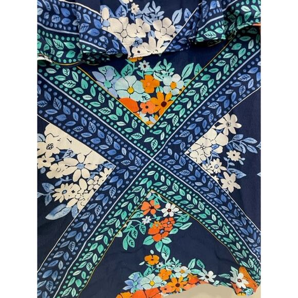 Maeve Anthropologie Womens Tisana Blue Floral Print Sleeveless Dress Sz 10 - Picture 8 of 10